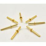 CNC Lathe Machined Pins Round Copper Contact Pins With Gold Plating Electric Power