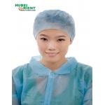 Medical Disposable Non Woven Round SMS Hair Bouffant Cap Blue for sale
