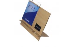 China Printing Custom 365 Day Calendar , Wooden Desk Calendar With Wireless Charger supplier