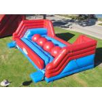 Red Balls Inflatable Sports Games Wipe Out Interactive Obstacle Course