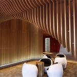Extruded Aluminum Baffle Metal Building Facades Wall Curtain Customized Pattern
