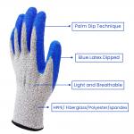 Abrasion Resistant Cut Resistant Safety Gloves Customized Crinkle Latex Coating Gloves
