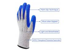 China Abrasion Resistant Cut Resistant Safety Gloves Customized Crinkle Latex Coating Gloves supplier