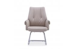 China Paded Armrest Leather Office Visitor Chair High Density Foam supplier