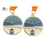 Zinc Alloy Custom 5K Race Medals 65*4MM Background Sandblast Medaillen