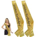 Yellow / Black Custom Award Ribbons Smooth Surface Hot Stamping Printing for sale