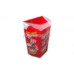 Chocolate Crisp Bar Cardboard Dump Bins Red With Clear Top On Bin for sale