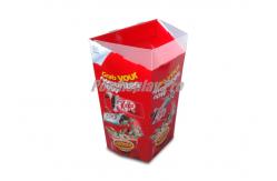 China Chocolate Crisp Bar Cardboard Dump Bins Red With Clear Top On Bin supplier