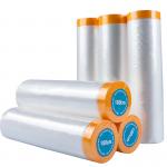 Heat Resistance PE Transparent Taped Masking Film PPF Film Furniture Dustproof for sale