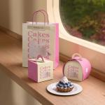 Customizable Cake Packaging Boxes For Bakery Gifts DIY Logo Printed Tiramisu Dessert Boxes for sale
