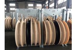 China Galvanized 822mm Cable Pulling Conductor Stringing Blocks supplier