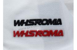 China Custom Silicone Heat Transfer Labels OEKO-TEX Black Red Glossy supplier