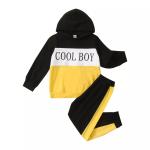 Winter Children Black Long Sleeve Sweatshirt With Collar Letter Print for sale