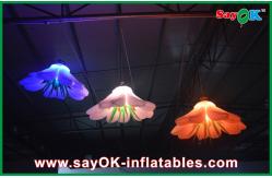 China Purple / Green GIant Inflatable Lighting Decoration Led Inflatable Lighting Flower supplier