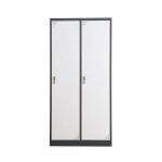 Metal Upright Storage Cabinet 2 Doors For Bank Staff Or Athletic Lockers for sale
