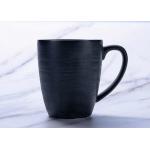 350ml Solid Color Ceramic Mug Cup With Embossed Swirl Finished for sale