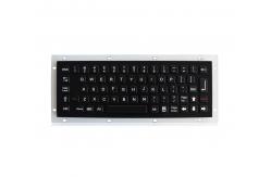 China Brushed Black Titanium Industrial Keyboard Customized Metal Koisk Keyboard supplier