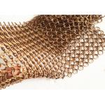 Copper Wire 1.2mm Diameter Chainmail Metal Ring Mesh For Space Divider