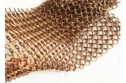 China Copper Wire 1.2mm Diameter Chainmail Metal Ring Mesh For Space Divider supplier