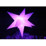 Different Size Hanging Inflatable Led Star 190 T Polyester Material For Party for sale