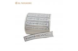 China Embossed Textured Paper Stickers Rectangle Custom Business Sticker Labels supplier