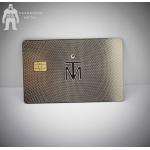 Golf Club Laser Engraved Metal Business Cards Glossy Frosted Surface Finishing for sale