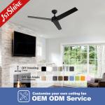 Natural Wind Ceiling Fan with Remote Control 1stshine Household Bldc Reversible Motor