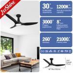 2700K 3000K 5000K Acrylic Plastic Ceiling Fan Modern Easy Clean
