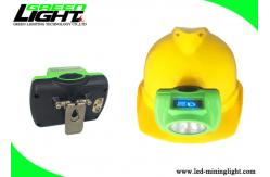 China Portable Rechargeable LED Headlamp Green Hard Shell With OLED Screen supplier