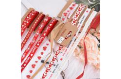 China 4mm 10mm 15mm Printed Polyester Ribbon Custom Printed Ribbon With Logo supplier