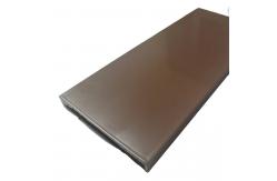 China High Glossy Brown Powder Coated Aluminium Extrusions 0.8mm Thickness supplier