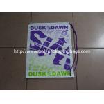 Custom Printed Plastic Drawstring Backpack For Clothes With Single Yellow PP Pull Rope for sale