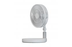 China Floor Telescopic Foldable Fan LED Light Timing Portable Desktop Rechargeable Fan supplier
