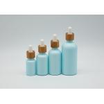 Empty Cosmetic 100ml Mini Dropper Bottles With White Bamboo Dropper Cap
