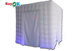 China Giant White Inflatable Photo Booth LED Inflatable Tent For Advertising supplier