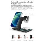 3-In 1 Wireless Fast Charger Apple/Samsung 15W/10W Foldable Xharger Support Apple Watch With The Night Light for sale
