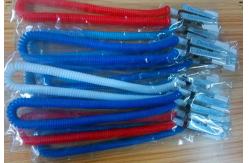 China Plastic dental bib clips flexible napkin holder expanding coiled spring leash scarfpin supplier