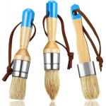 2in Round Chalk Paint Brush Set 3pcs For Wood Furniture Home Decor for sale