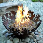 Camping corten steel fire bowl Fire Pit Ball Crafted for sale