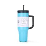 40oz Capacity Portable Water Cup with Straw Made of 304 Stainless Steel for sale