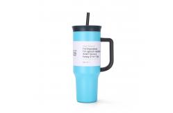 China 40oz Capacity Portable Water Cup with Straw Made of 304 Stainless Steel supplier