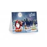 3D 12x17cm Greeting Card Lenticular Printing Services  With Customized X-mas Images