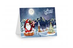 China 3D 12x17cm Greeting Card Lenticular Printing Services  With Customized X-mas Images supplier
