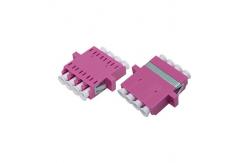 China LC OM4 QUAD One-piece Adapter With Flange supplier