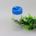 Durable Clear Plastic Cylinder / 300g Salt Or Sugar Powder Shaker Lid Flip Top Plastic Jar for sale