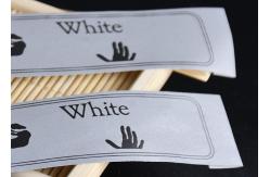 China Clothing Custom 3M Reflective Labels Printed With Black Ink Logo supplier