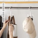 Plastic 360 Degree Rotating Closet Hook Hanger For Scarves Belts Ties