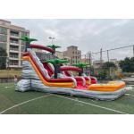 Palm Tree Double Lane 18Oz Inflatable Water Games Slide