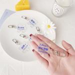 2mm Thickness Transparent Acrylic Keychain Metal Ring Customized Design Acrylic Letter Keychain