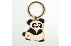 China Custom Panda Element Cute Couple Keychain Metal Cartoon Personalized Keychains supplier